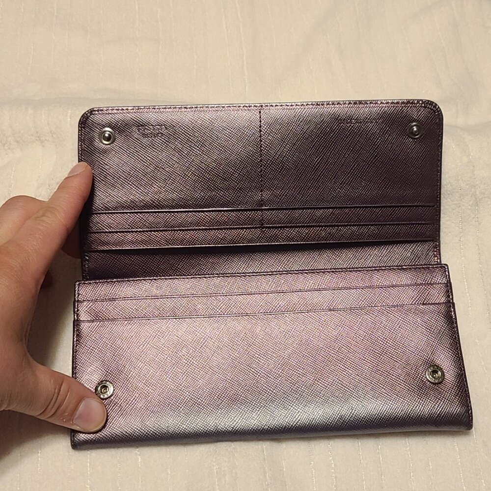 Prada Metalica Purple Long Wallet - Picture 5 of 14